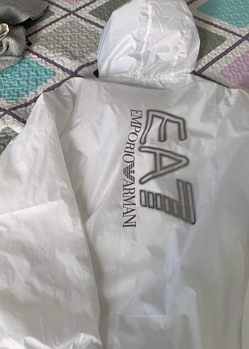 Beyaz erkek Spor yağmurluk rüzgarlık , Fermuarlı, Rahat Kesim - Görsel 4