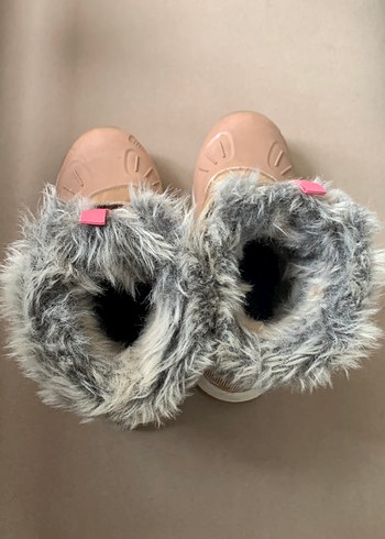 Kız Çocuk Bej Kürklü Street Wear Bot - Görsel 2