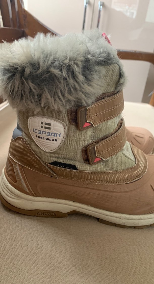 Kız Çocuk Bej Kürklü Street Wear Bot - Görsel 4