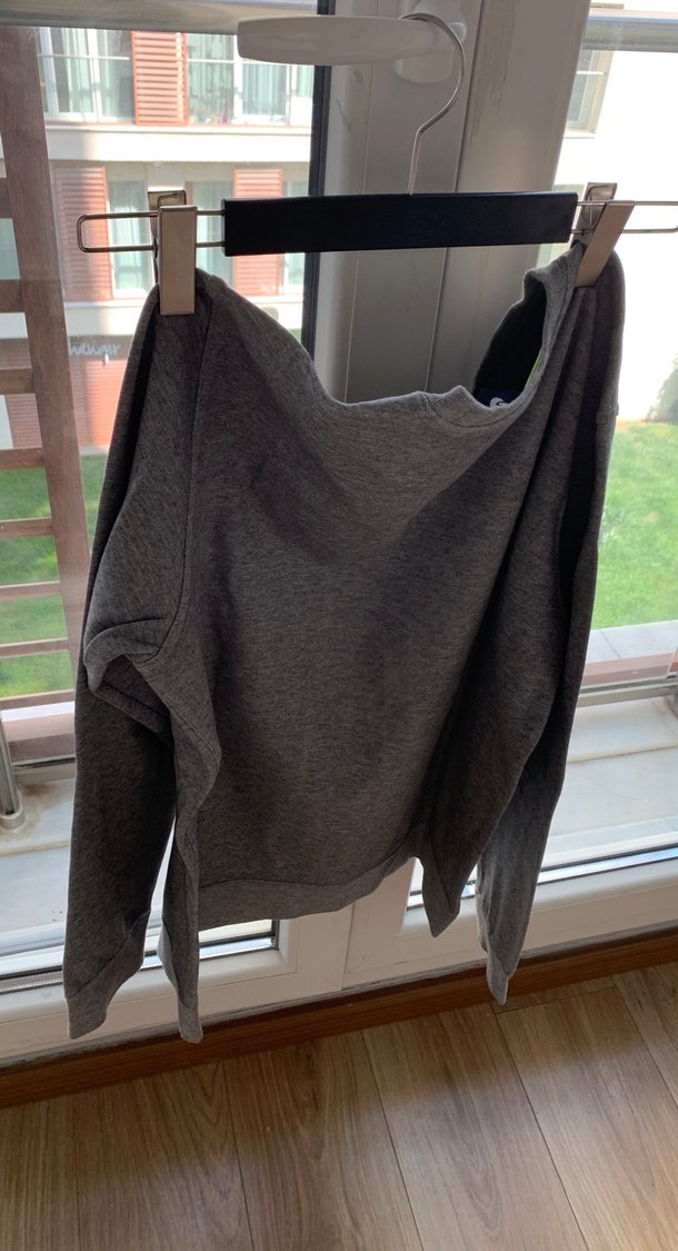 Nike Gri ve Siyah Fermuarlı Erkek Sweatshirt - Görsel 4