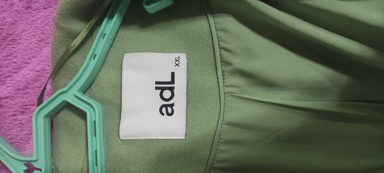 Yeşil Midi Kadın Kaban, Notched Lapel Yaka - Görsel 2