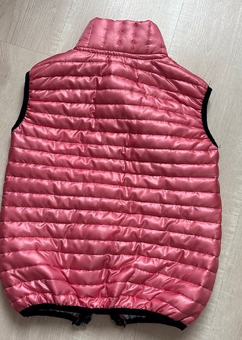 Kızlar için Pembe Fermuarlı Yelek - Görsel 3