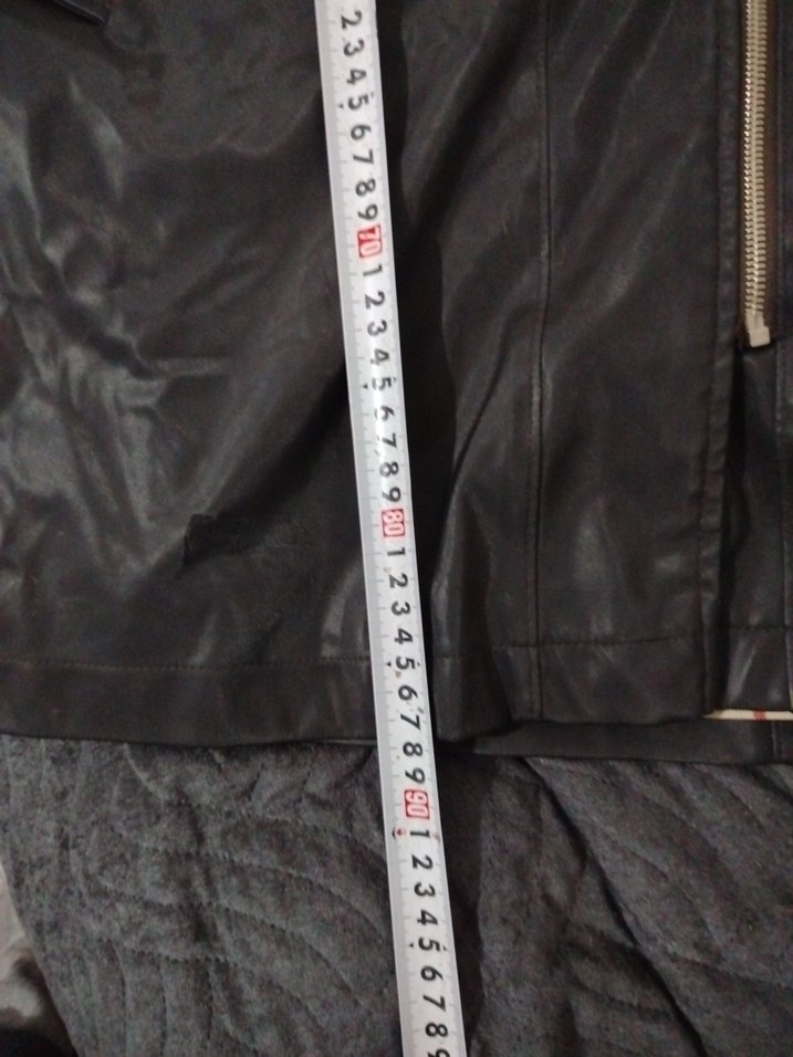 Siyah Deri Midi Erkek Yağmurluk - Görsel 2