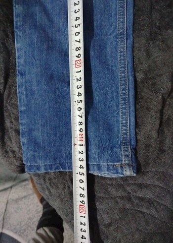 Kadın Mavi Midi Boy Dar Kesim Kot Pantolon - Görsel 3