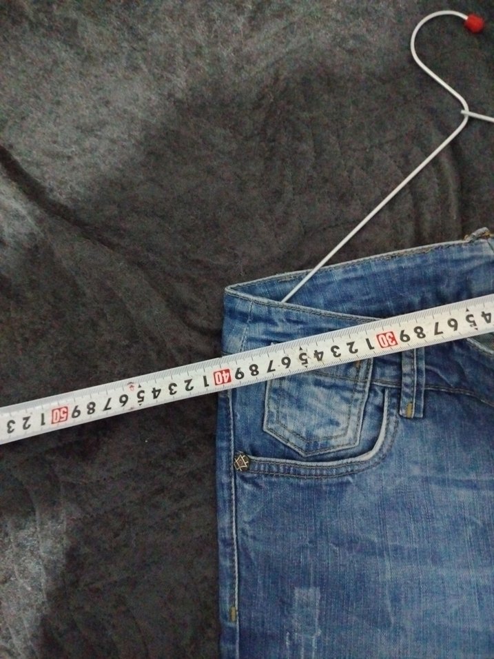 Kadın Mavi Midi Boy Dar Kesim Kot Pantolon - Görsel 4