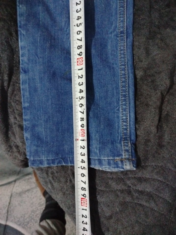 Kadın Mavi Midi Boy Dar Kesim Kot Pantolon - Görsel 3