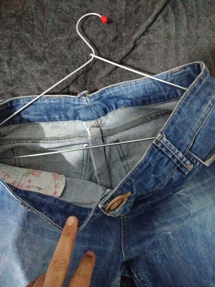 Kadın Mavi Midi Boy Dar Kesim Kot Pantolon - Görsel 5