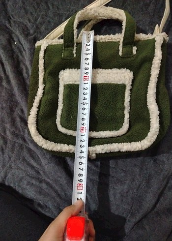 Kürk Detaylı Yeşil Kadın El Çantası - Görsel 2