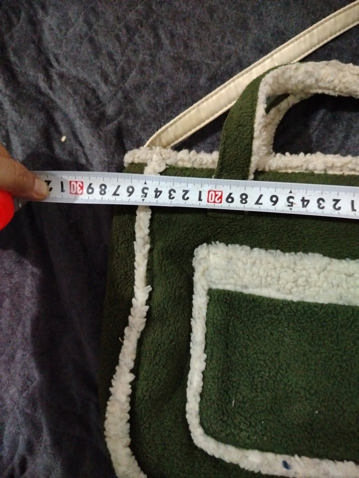 Kürk Detaylı Yeşil Kadın El Çantası - Görsel 3