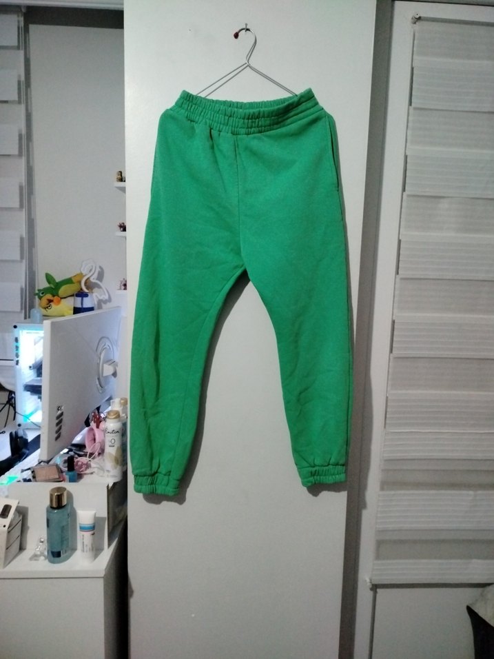 Kadın Yeşil Rahat Kesim Eşofman Altı - Görsel 2