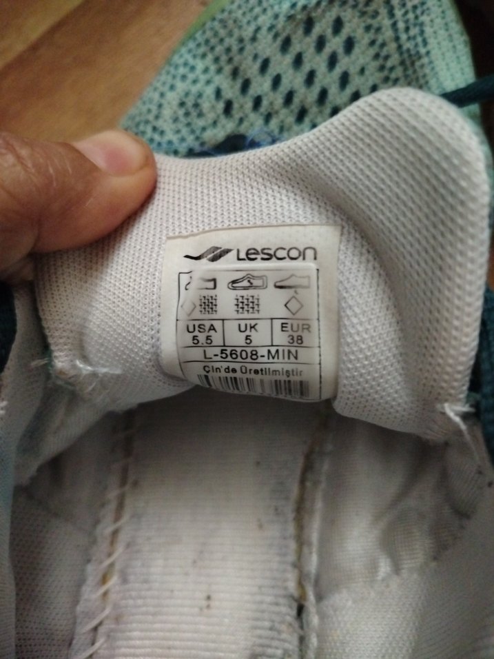 Turkuaz Renkli Bağcıklı Kadın Spor Ayakkabı - Görsel 5