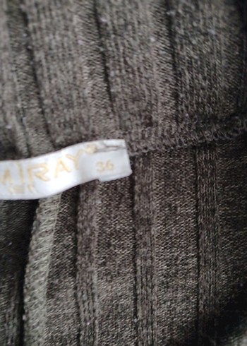 Kadın Kahverengi Triko Salaş Pantolon - Görsel 6