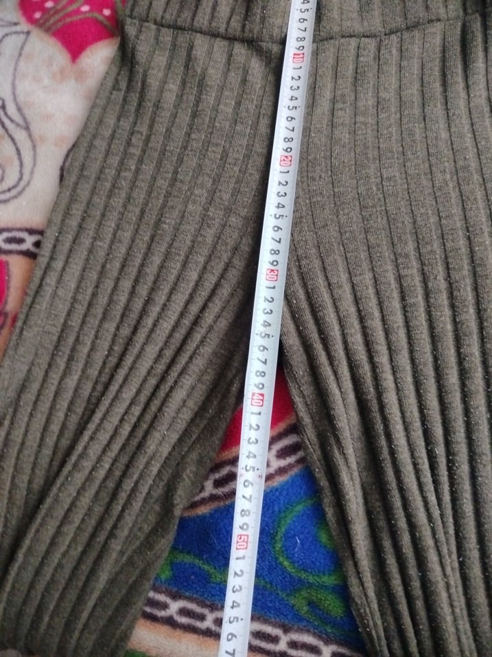 Kadın Kahverengi Triko Salaş Pantolon - Görsel 3