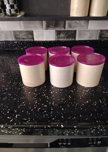 Renkli Kapaklı Beyaz Saklama Kapları Seti - Görsel 2