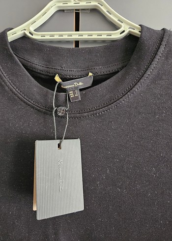 Massimo Dutti Siyah Kadın Bisiklet Yaka Tişört