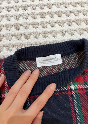 Ekoseli çocuk Kazak - Görsel 2