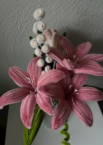 Pembe şönil çiçek - Görsel 3