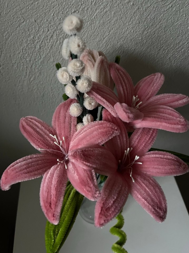 Pembe şönil çiçek - Görsel 3