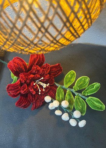 Bohem Tarzı şönil Çiçek - Görsel 2