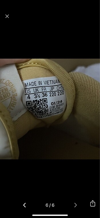36 Beden adidas forum low sarı ayakkabı