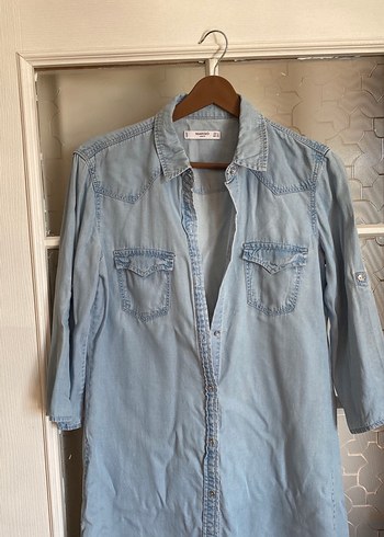 s Beden Mango denim mini elbise