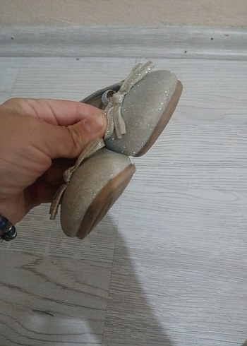 Kız Çocuk Bej Fiyonk Detaylı Babet - Görsel 6