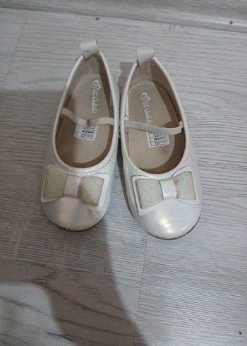 Kız Çocuk Beyaz Fiyonklu Babet Ayakkabı - Görsel 6