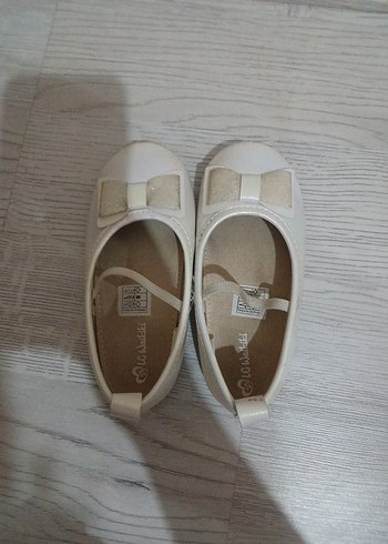 Kız Çocuk Beyaz Fiyonklu Babet Ayakkabı - Görsel 4