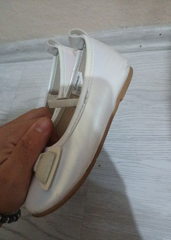 Kız Çocuk Beyaz Fiyonklu Babet Ayakkabı - Görsel 3