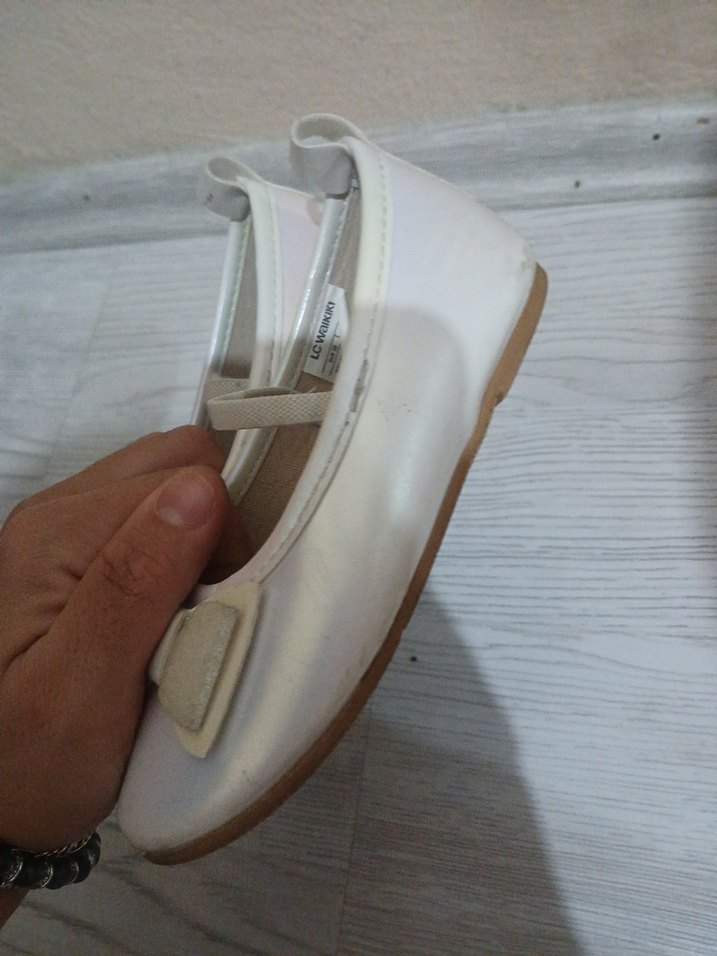 Kız Çocuk Beyaz Fiyonklu Babet Ayakkabı - Görsel 3