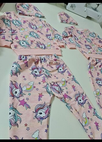 9-12 Ay Beden Unicorn pjama takimi