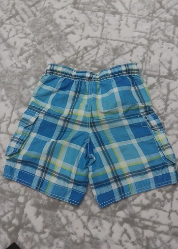 Erkek Çocuk Mavi Kareli Mayo Şort - Görsel 6