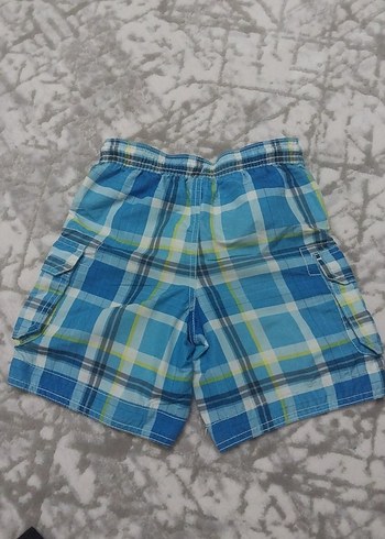 Erkek Çocuk Mavi Kareli Mayo Şort - Görsel 3