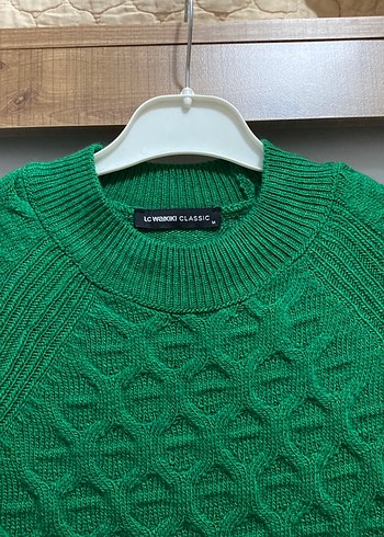 Yeşil Triko Kadın Kazak - Görsel 2