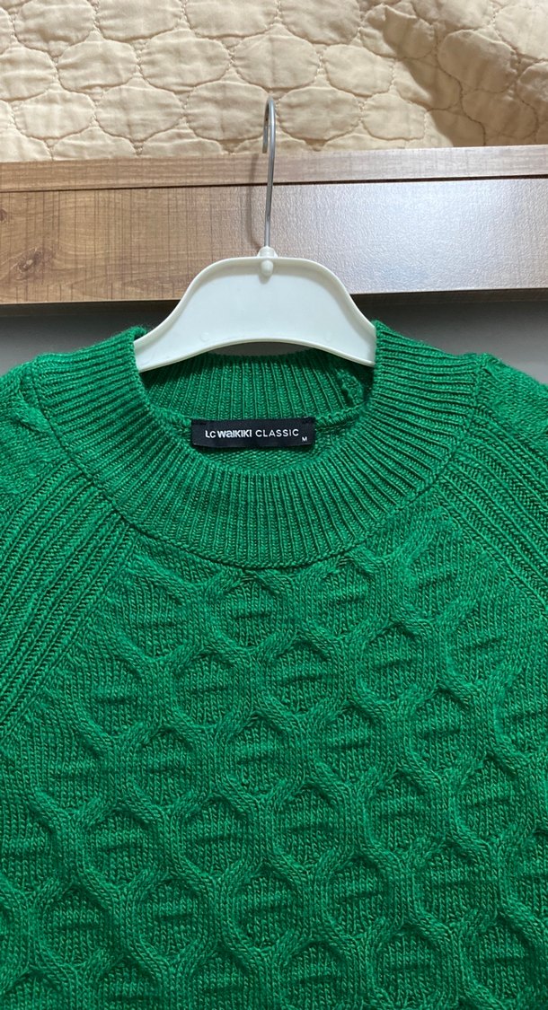 Yeşil Triko Kadın Kazak - Görsel 2