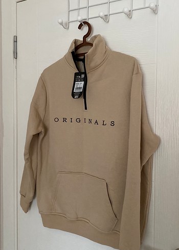 Bej Unisex Sweatshirt - Görsel 4