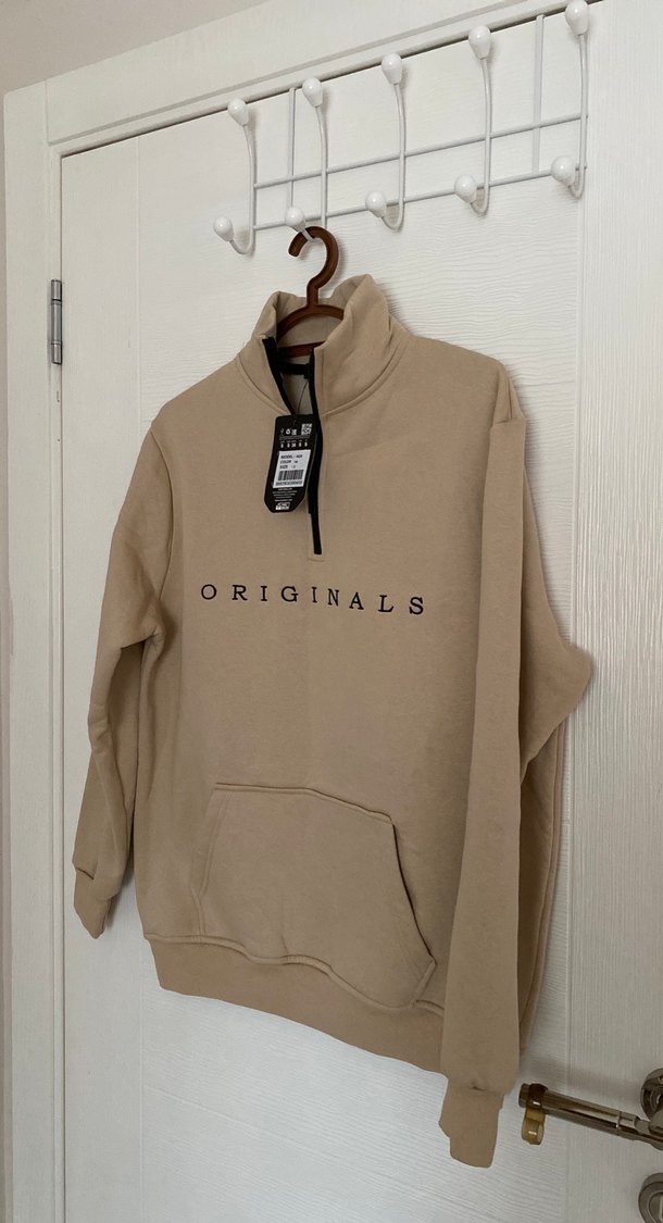 Bej Unisex Sweatshirt - Görsel 4