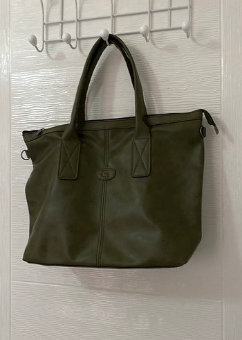 Yeşil Deri Kadın Çanta - Görsel 3