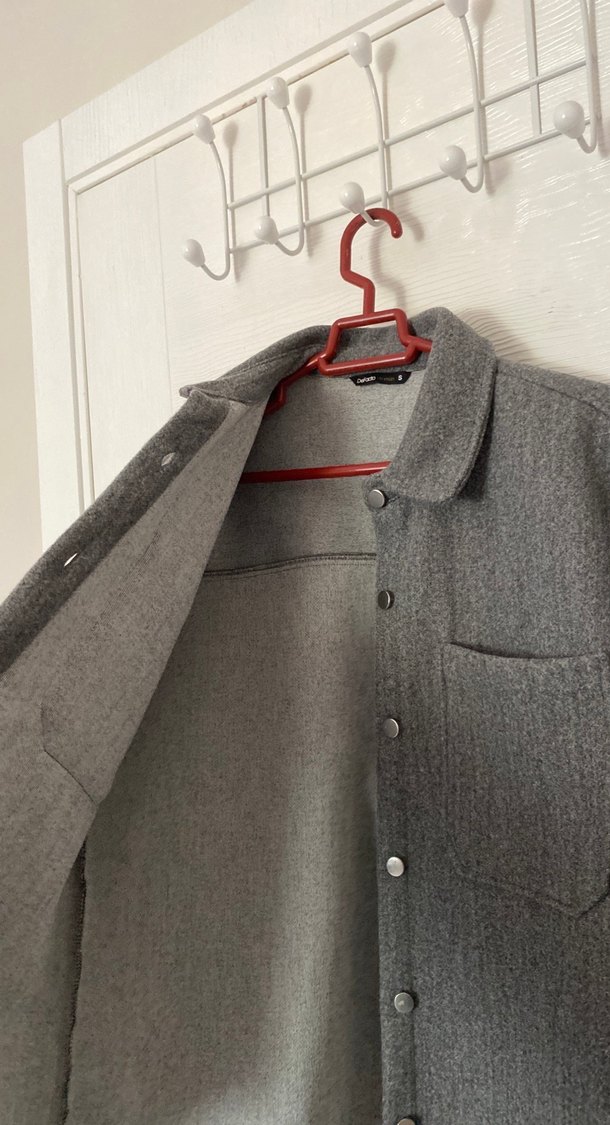 Defacto Kaşe Gömlek Ceket - Görsel 5