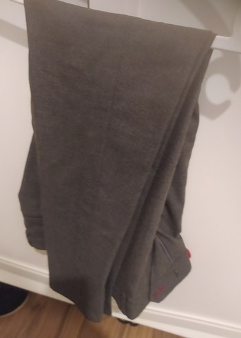 30 Beden gri Renk Gri Baskılı Slim Fit Erkek Pantolon