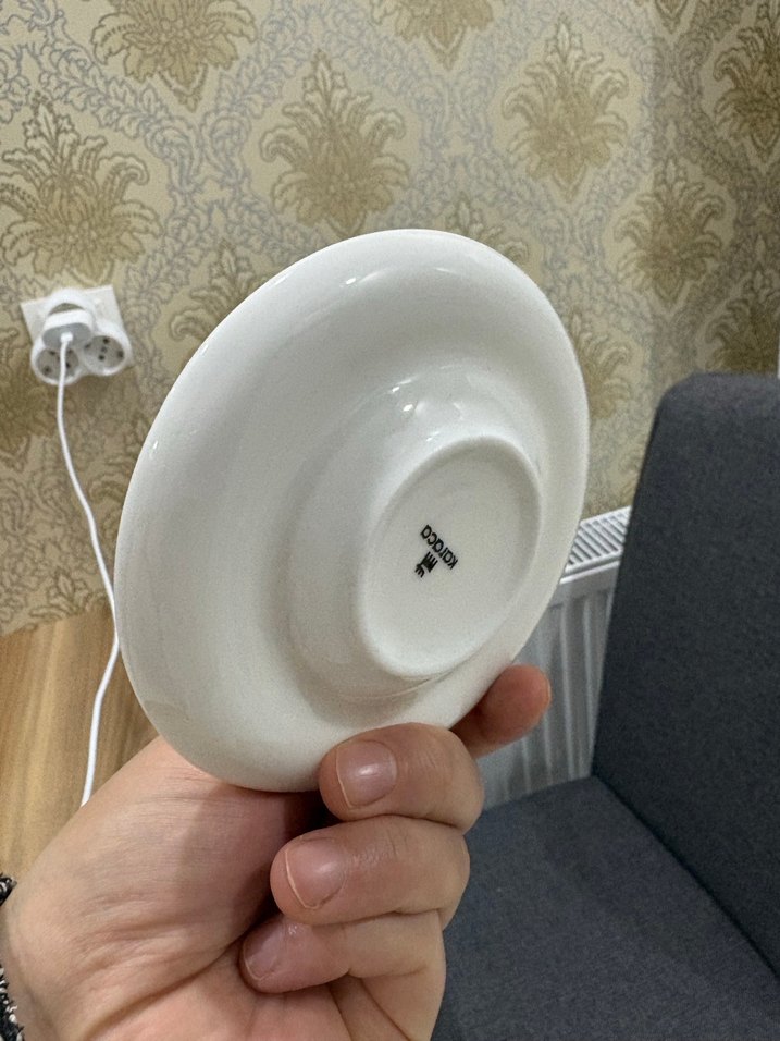 Beyaz İnce Kenarlı Fincan ve Tabağı - Görsel 4