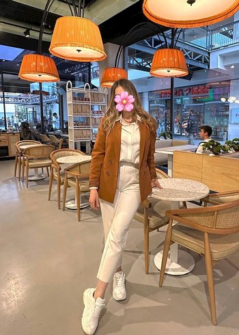 38 Beden kahverengi Renk Blazer ceket
