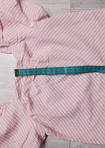 Koton marka Pembe beyaz çizgili Mini çocuk Bluz - Görsel 4