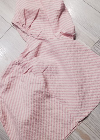 Koton marka Pembe beyaz çizgili Mini çocuk Bluz - Görsel 6