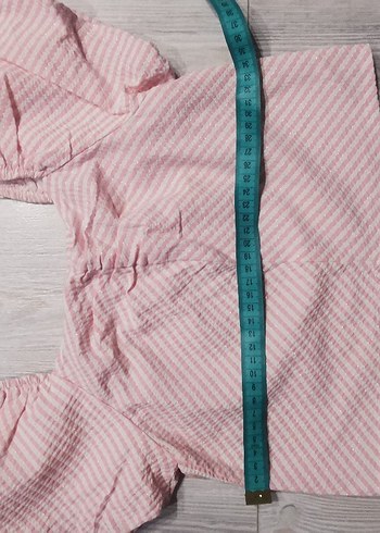 Koton marka Pembe beyaz çizgili Mini çocuk Bluz - Görsel 2