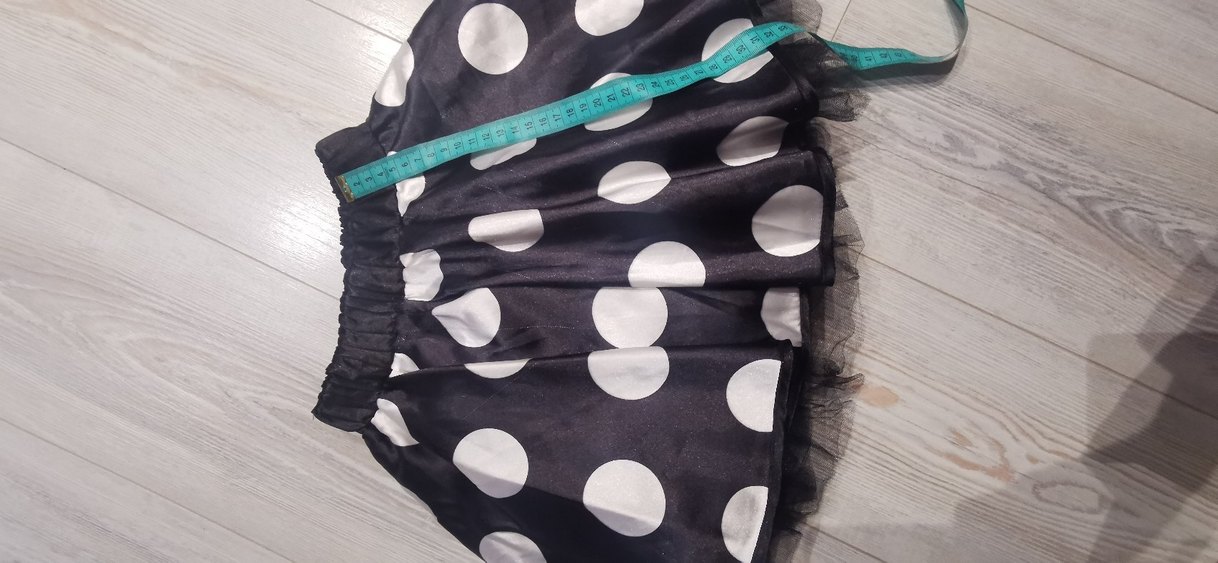 Puantiye Desenli Siyah Kız Çocuk Etek - Görsel 4