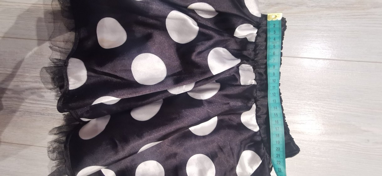 Puantiye Desenli Siyah Kız Çocuk Etek - Görsel 2