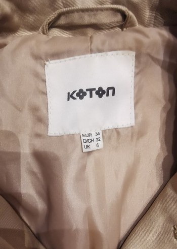 Koton marka Bej Midi Kadın Trençkot - Görsel 3
