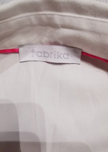 Fabrika marka beyaz Kolsuz Keten Gömlek - Görsel 2