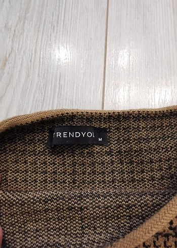 Trendyol marka Kahverengi Boğazlı Örgü Kadın Kazak - Görsel 2